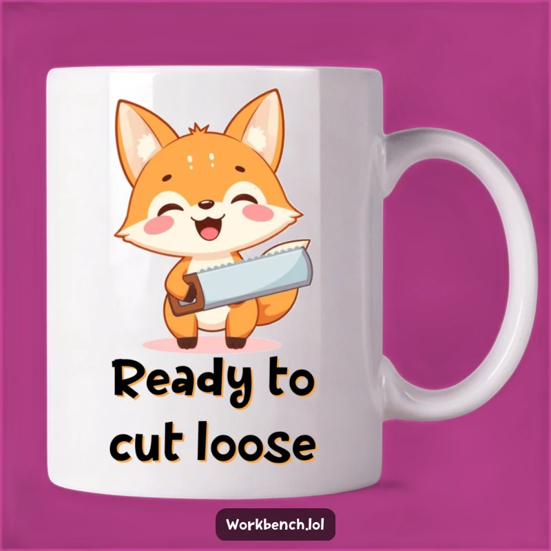 Funny Fox Carpenter Mug - Hilarious Gift for Enthusiastic DIYers and Saw Lovers