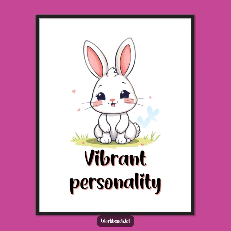 Funny Bunny Painting Poster - Artistic Wall Art Gift!