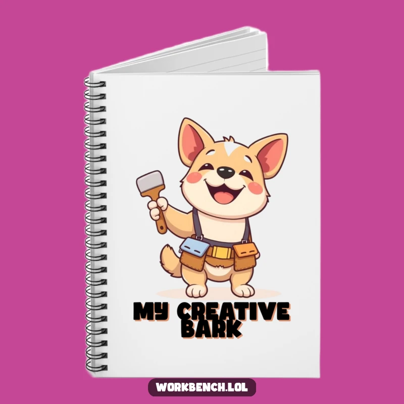 Funny Dog Paintbrush Notebook: Jot Down Creative Ideas with Playfulness