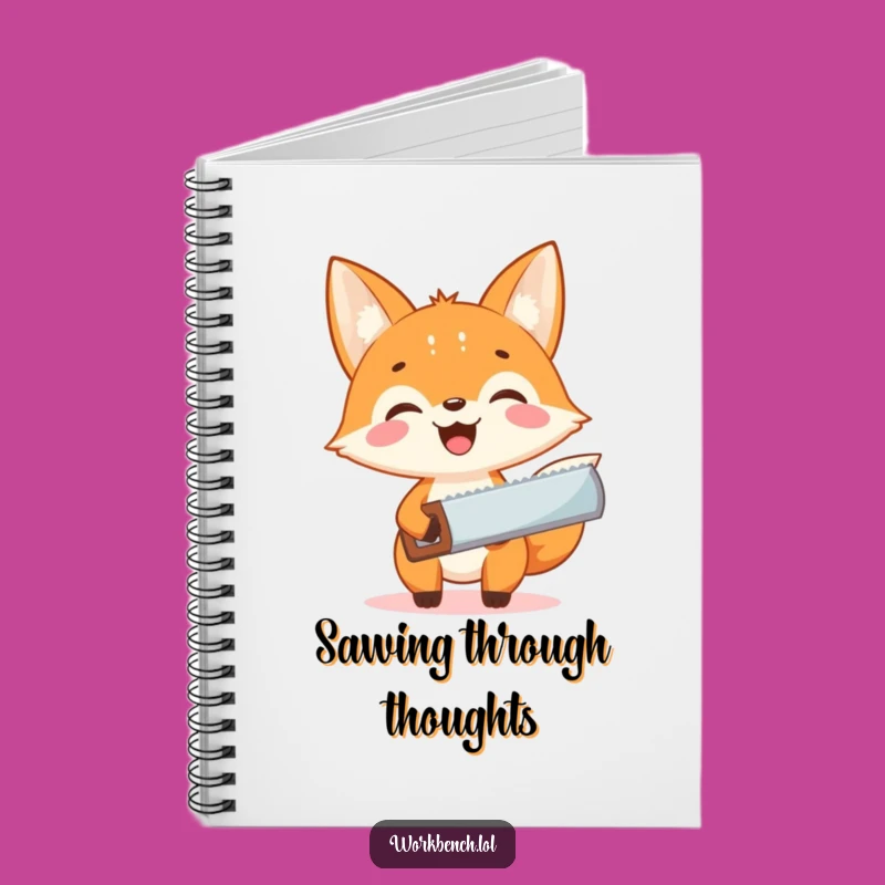 Funny Fox Carpenter Notebook - Plan Your Projects with Enthusiastic Fox Inspiration