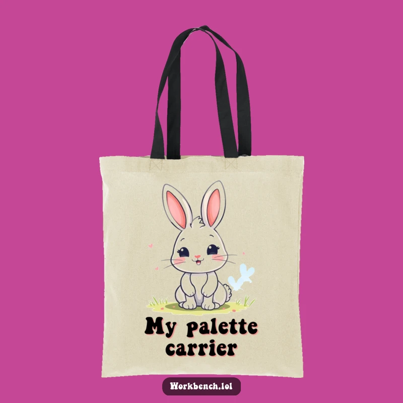 Funny Bunny Painting Tote Bag - Stylish & Artistic Gift!